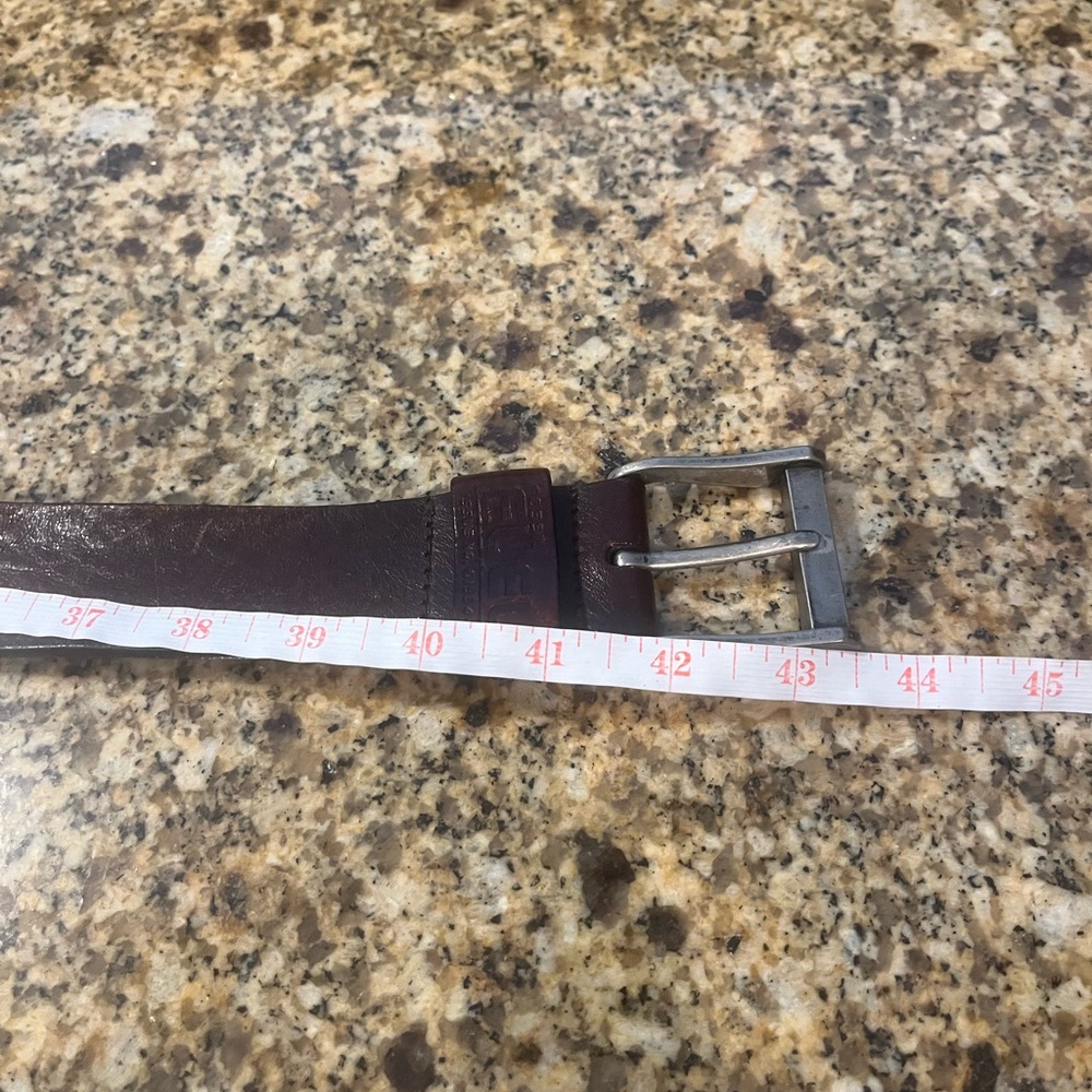 Vintage 90’s Men’s M Fossil Brown Leather Belt - Picture 2 of 10